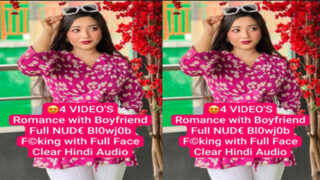 Horny Desi Girl Romance with Boyfriend – Full Nude Blowjob Fucking with – Full Face Clear Hindi Audio